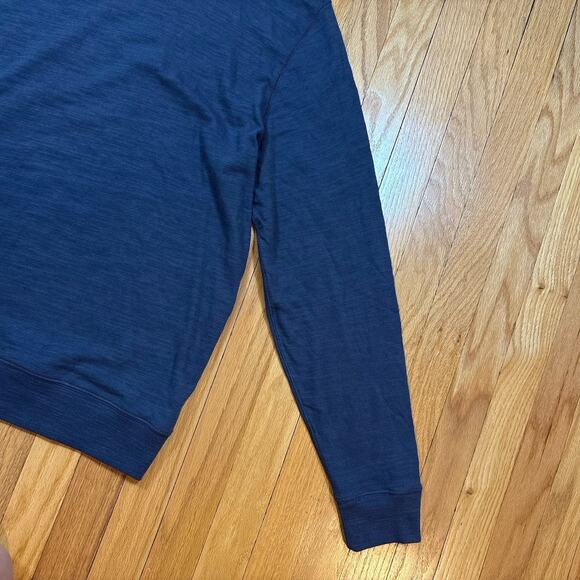 NWT Faherty Men's Size Large Sunwashed Slub Hoodie Blue Nights Organic Cotton - Picture 15 of 15